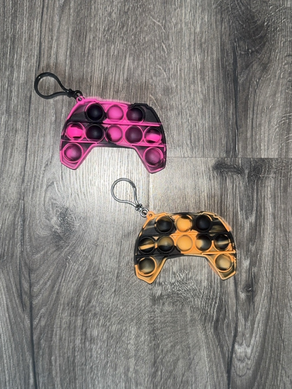 Pop-it Silicone Game Controller Keychains
